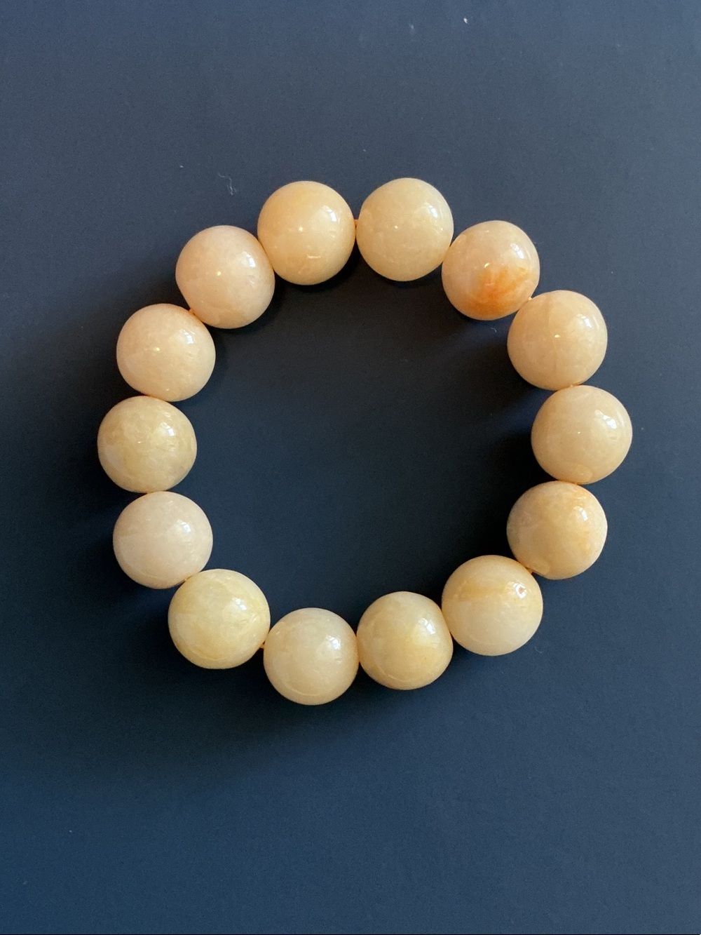 Yellow Jade Beaded Stretch Bracelet - Women Jewelry